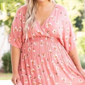 Pink Floral Maxi Dress